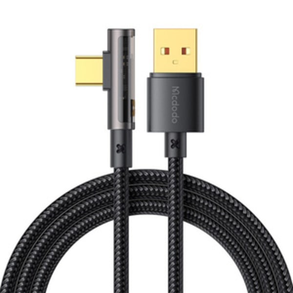 USB til USB-C Prism 90 graders kabel Mcdodo CA-3380, 6A, 1,2m (sort)