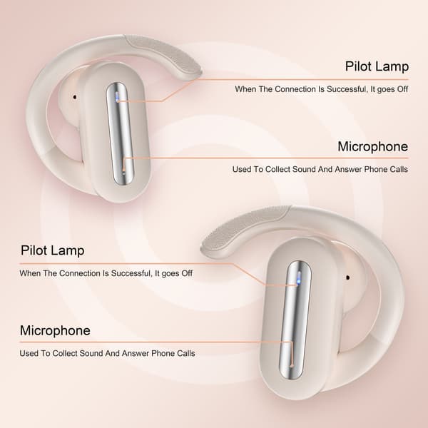 Bluetooth-kuulokkeet SP36 - Langaton urheilumalli Beige Beige
