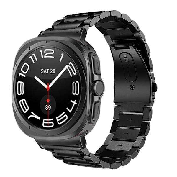 Klockarmband i rostfritt stål för Samsung Galaxy Watch 7 47MM Svart