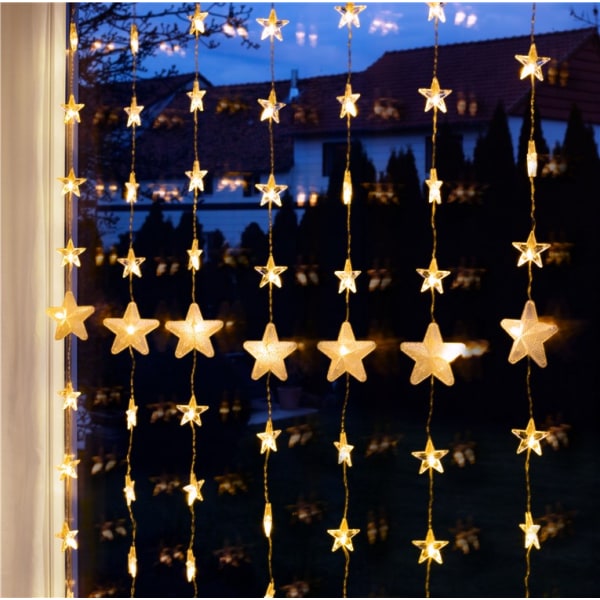 80 LED stjärngardin