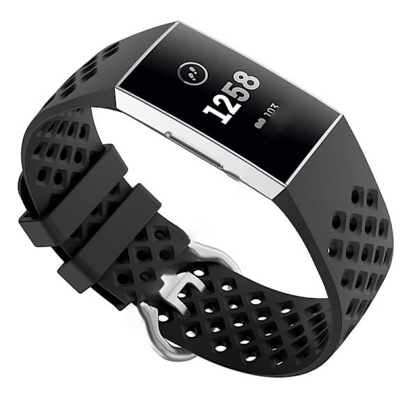 Sort Lille Silikone Urrem til Fitbit Charge 3