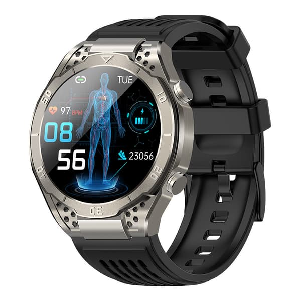 Smartwatch: EKG, Bluetooth-opkald og musik - Sølv