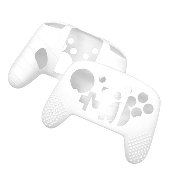 Silikonskyddsfodral kompatibelt med Switch 2 Pro Controller - 2-pack: Förbättrat grepp och skydd White White