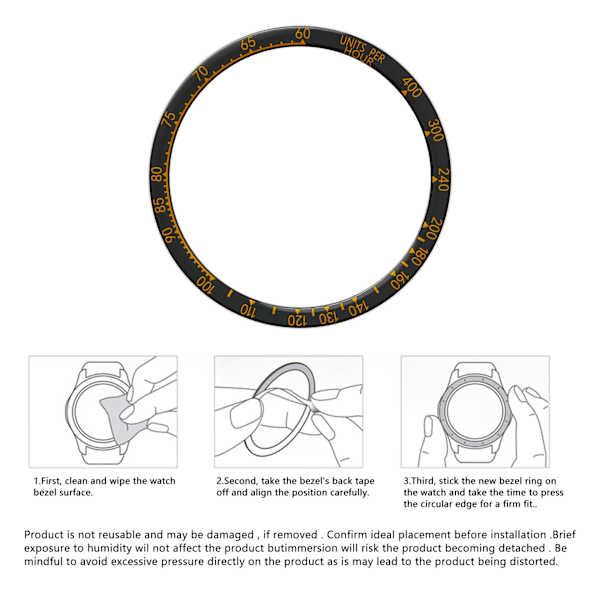Musta ja oranssi kehys Fenix 8:lle (43 mm) - Värikäs versio