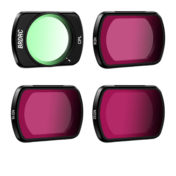 Kameralinsfilter för DJI Osmo Pocket 3, ND 8/16/32+CPL Filter Ki Svart
