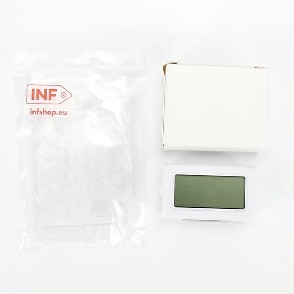 Mini LCD Hygrometer / Termometer Hvid 1-pack