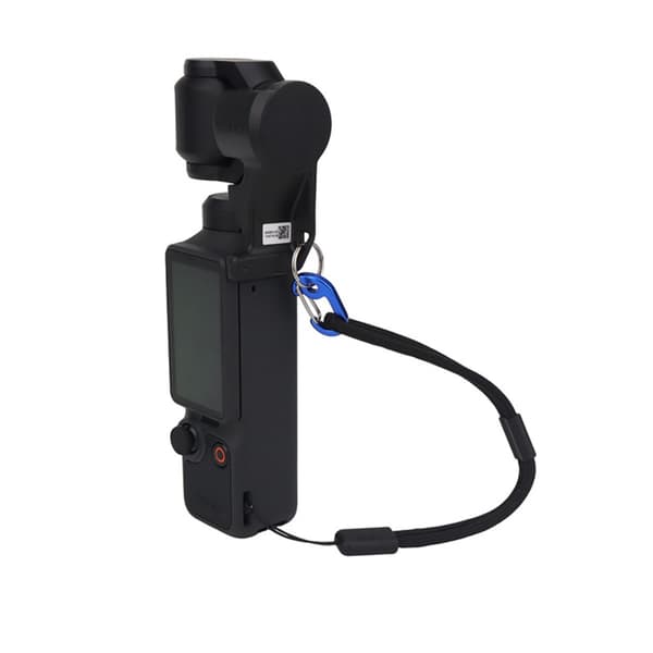 Antitab gimbalkrog kompatibel med DJI Pocket 4 — aluminiumlegering quick-release klemme til sikker montering og håndledsrem Blue Blue