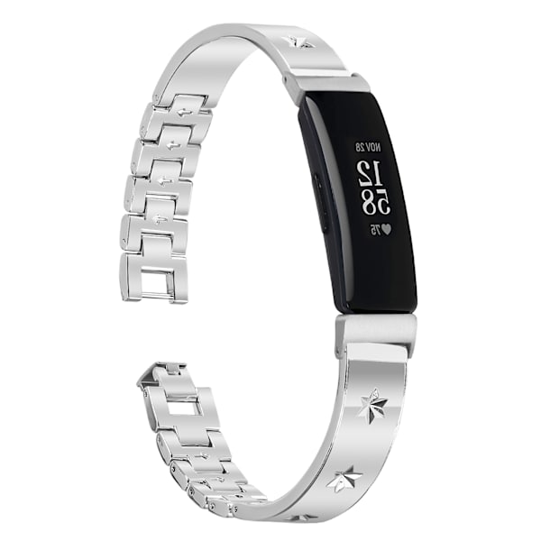 Halvarmring i rostfritt stål för Fitbit Inspire 1/2 Silver