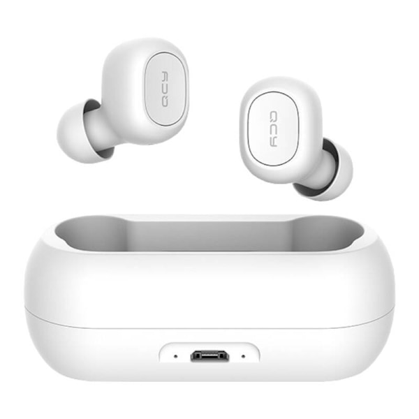 Trådlösa hörlurar TWS QCY T1C Bluetooth V5.0 (vit)