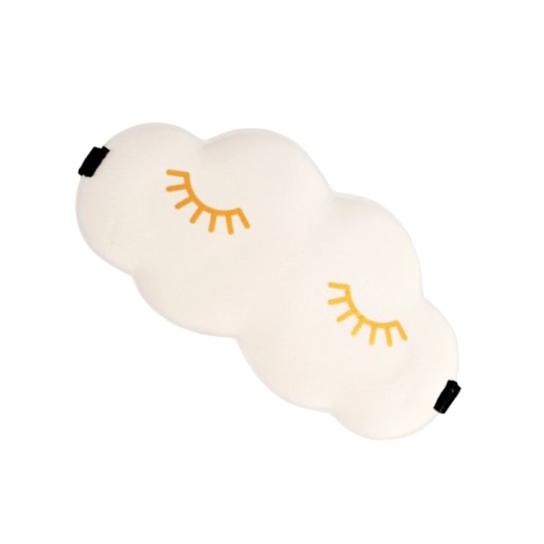 3D-molnsömnmask med guldfärgade ögonfransar Beige