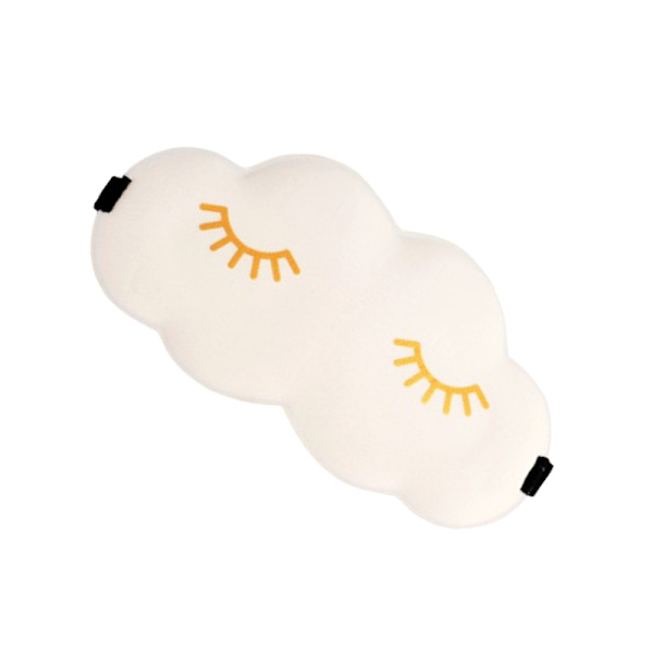 3D-pilviuni-naamio kultaisilla ripsillä Beige