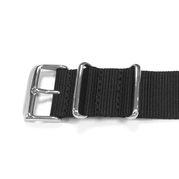 Erstatningsurrem nylon urrem 22 mm Black Black