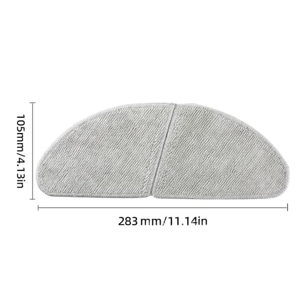 Mopklude 6-pak kompatibel med Midea robotstøvsuger - vaskbare polyester nylon udskiftningspuder til M7pro M7Max S8 S8+