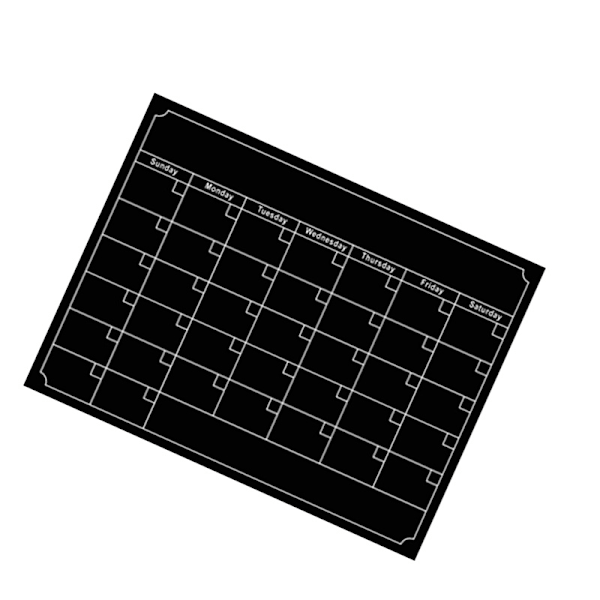 Magnetisk ugeplanlægningstavle Sort