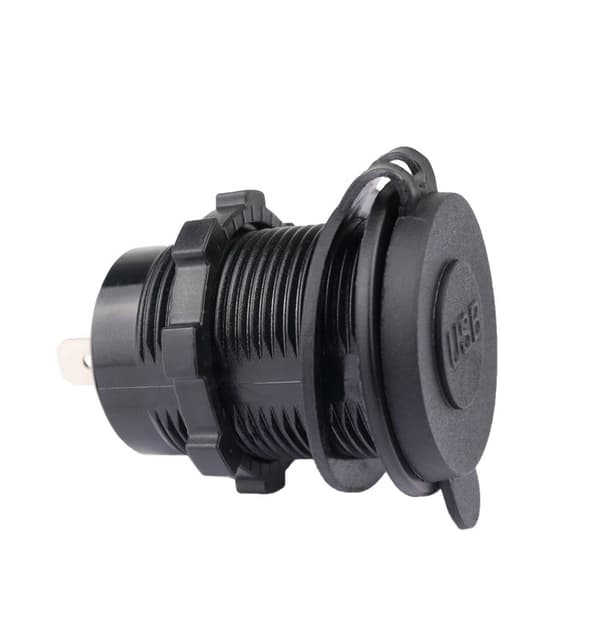 Dobbelt QC3.0 biloplader med afbryder Black+Red Black+Red
