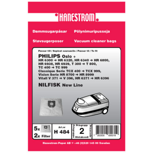 Dammsugarpåsar PHILIPS OSLO+