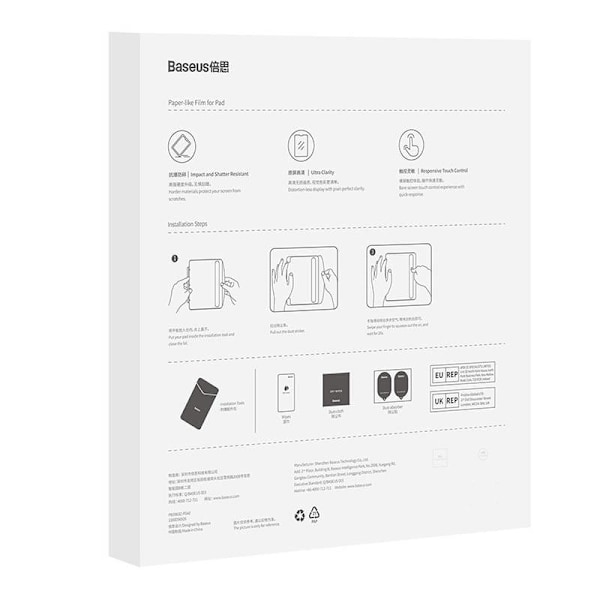 Härdat glas Baseus Corning 0,4 mm för Pas Pro 12,9"