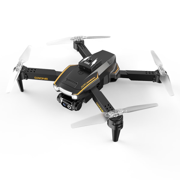 Drone med foldedesign, lys, dobbelt kamera, undgåelse af forhind Svart 35d6  | Svart | Fyndiq
