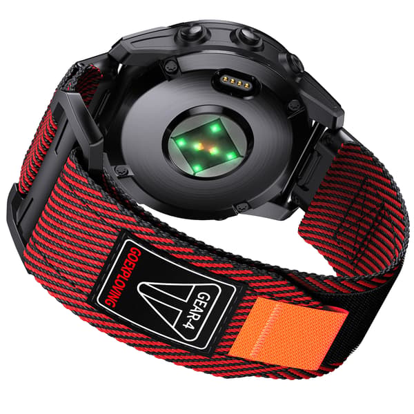 Snabbfäste 26mm Vävd Nylonrem för Garmin-klockor Red Red