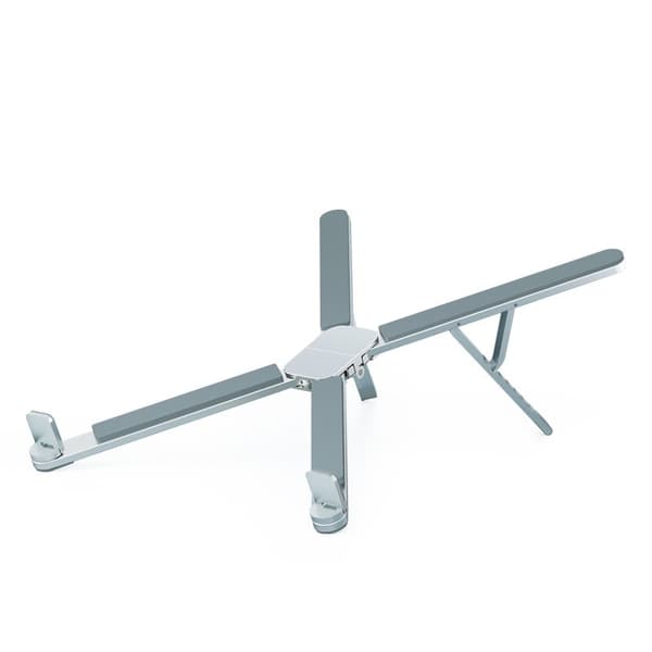 Aluminiumslegering Bærbar Computer Foldestativ, X-formet Design, 7-trins Justering, Ergonomisk, Kompatibel med 10-17 tommer Bærbare Computere
