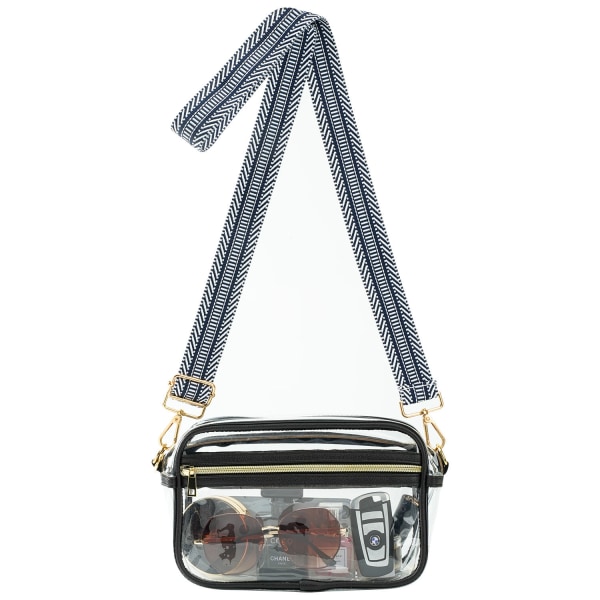 Transparent PVC Crossbody-väska - Justerbar rem