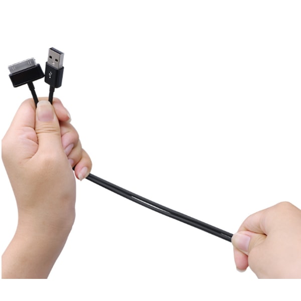 30 pin USB-kabel / laddningskabel för datasynkronisering, Kompatibel med Samsung P1000 / N8000 / N8010 Samsung P1000 Svart 1 m