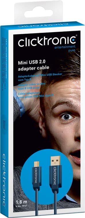 Adapterkabel fra USB A til USB Mini B 2.0