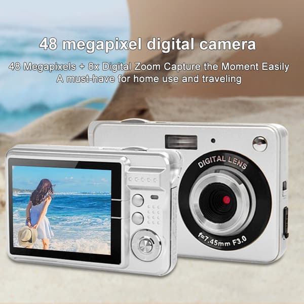 Indfang minder med det kompakte K09 digitalkamera Silver Silver