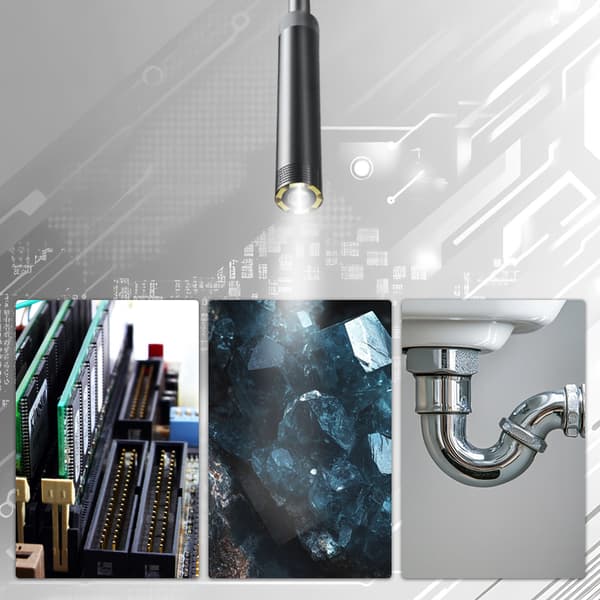Inspektionskamera, 5,5 mm lins, högupplöst, LED, IP67 2 m 2 m