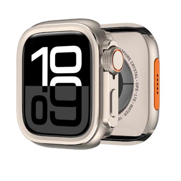 Kestävä metallikotelo Apple Watch Series 10 46mm:lle Hopea