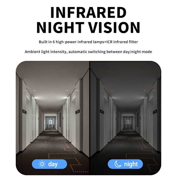X10 Svart Smart Visuell Dörrklocka med Fjärrövervakning