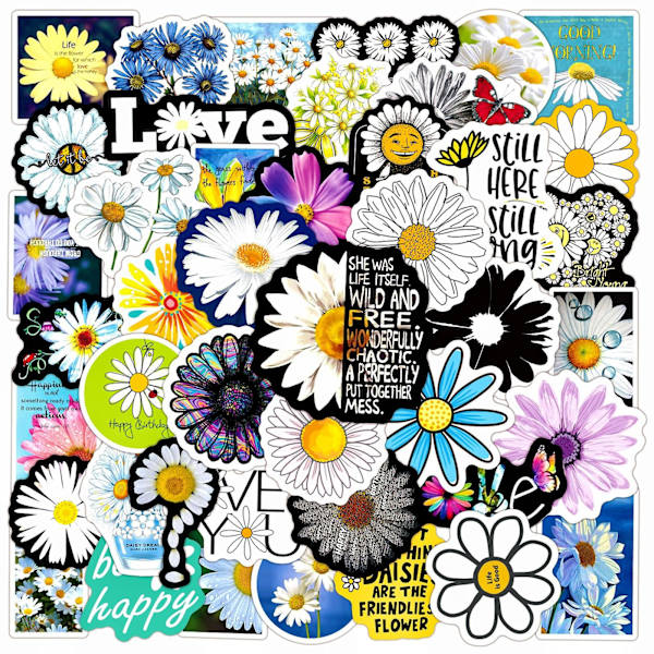Vattentäta Daisy Doodle Stickers
