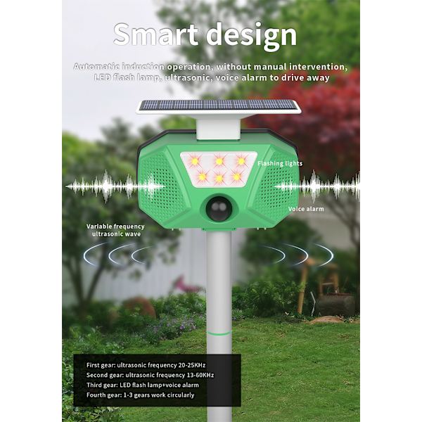 Soldriven gnagare repeller