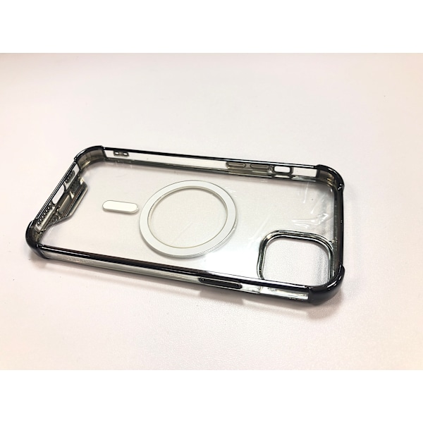 Elektropläterat Magnetiskt Fodral för iPhone 15-Serien iPhone 15 Plus Svart