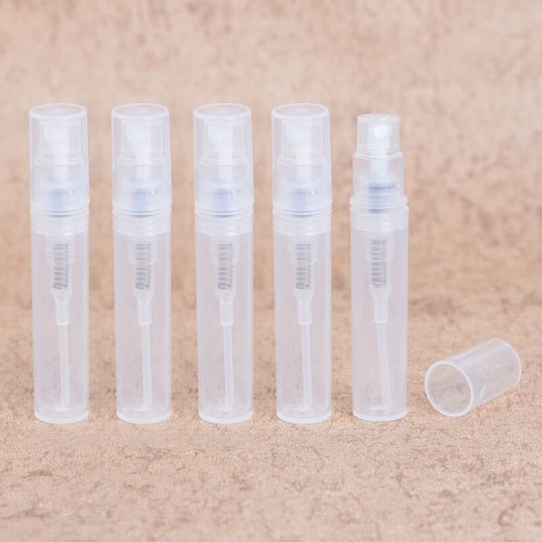 Mini påfyllbar parfym sprayflaska glasflaska 5 ml 5-pack Transpa Transparent