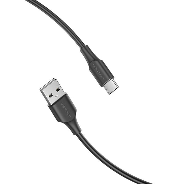 USB 2.0 til USB-C kabel Ventilation CTHBC 3A, 0,25m sort