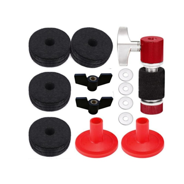 13-delad trumma cymbal stativ Clutch filt ersättningsset