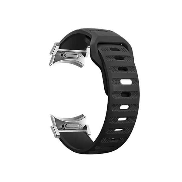 Galaxy Watch 6/5/4 Armband - Snabbkoppling Silikon Silver + svart