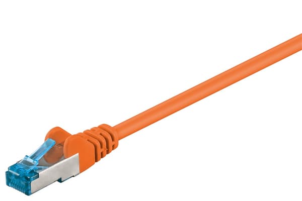 Netværkskabel CAT 6A, S/FTP (PiMF), orange, 0,25 m