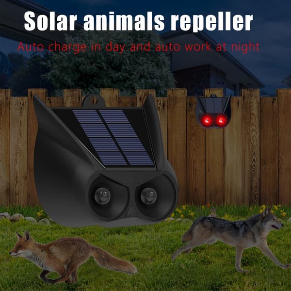 Solar Alarm Blinkande Avskräckare (2-Pack) - Solcellsdriven Säkerhetsblixtljus