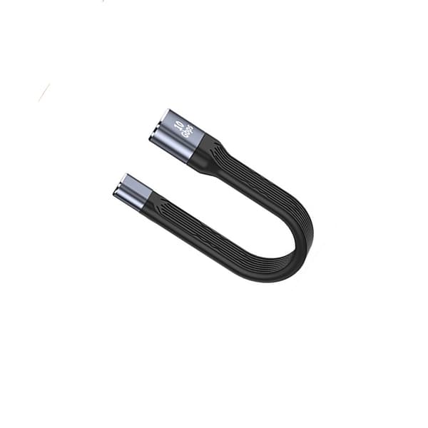 USB-A hun til USB-C hun FPC-kabel med 100W PD, 10Gbps data, 4K ved 60Hz og fleksibelt kompakt design