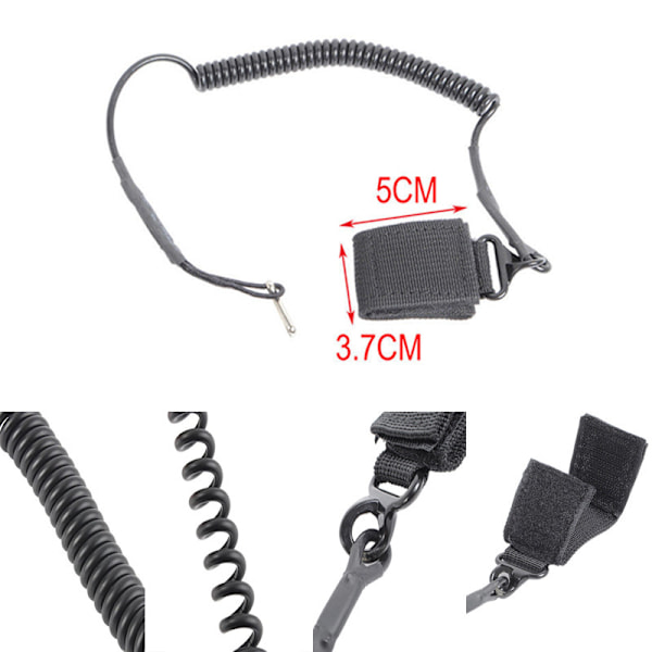 Tactical Spring Coil Lanyard för Outdoor CS-utrustning