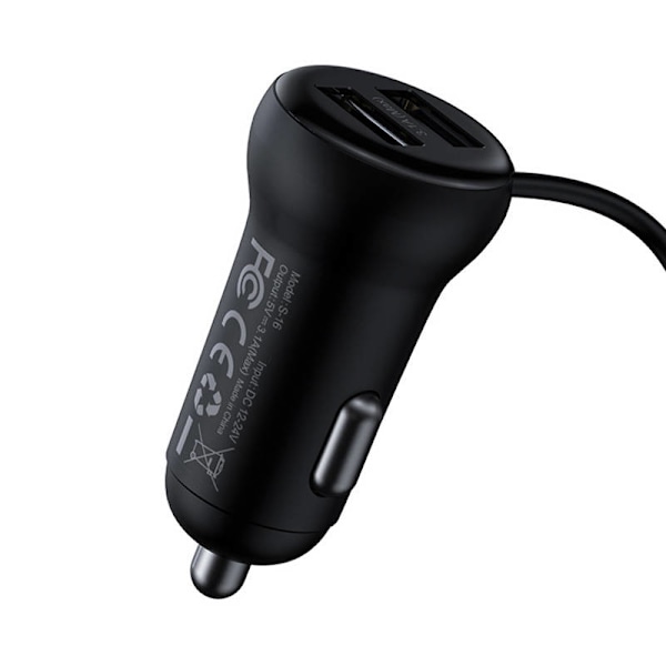 Bil Bluetooth MP3-afspiller + Oplader Baseus T Shaped S-16 Black OS