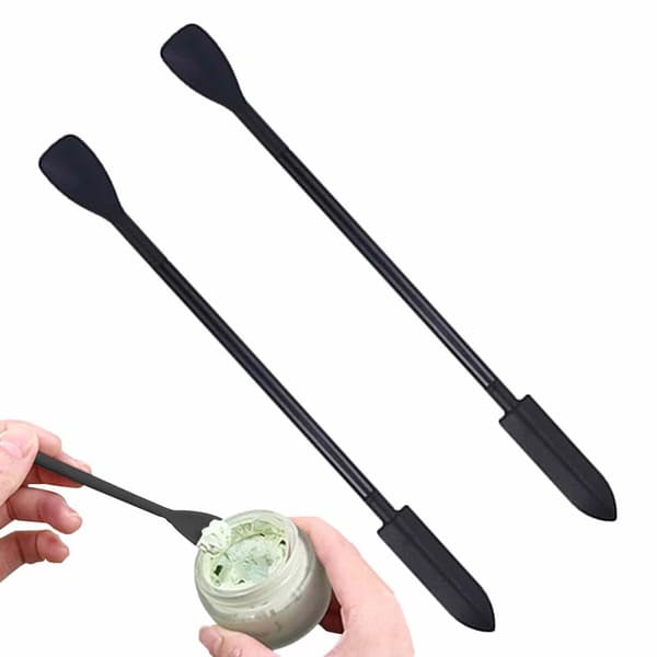 Kaksipäinen silikonilasta harjalla Black Black