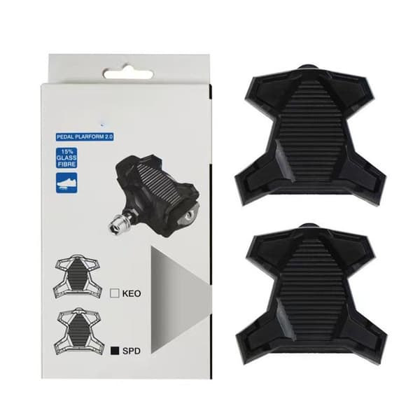 SPD pedaladapter konverterer clipless til platform til landevej med polyamid PA6, sekskant anti-slip matrix og værktøjsfri montering, kompatibel med S