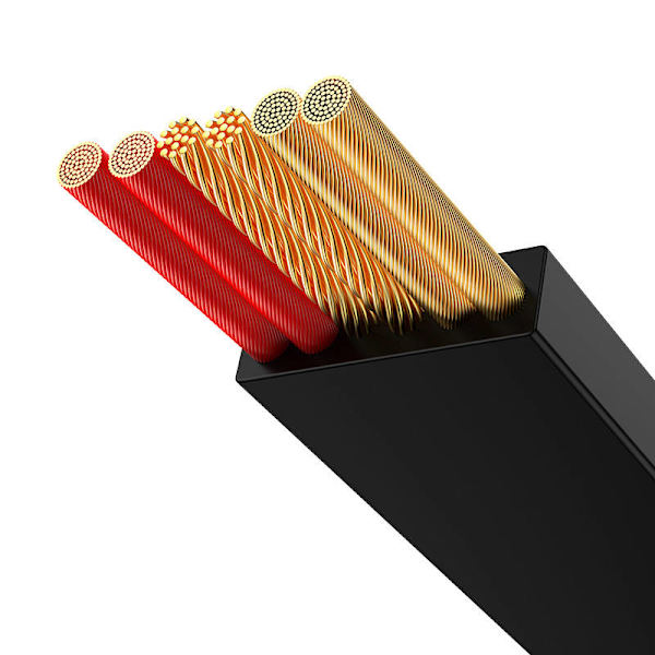 Baseus Bright Mirror 3, USB 3-i-1-kabel för micro USB / USB-C / Lightning 66W / 2A 1,1m (svart)