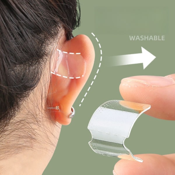 Osynliga öronklistermärken, örontejp - stick ut öronen 10 ark Transparent