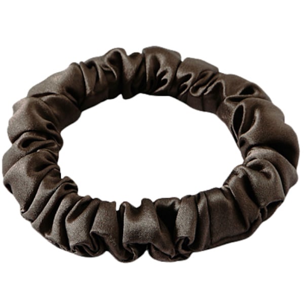 2 Pack Pure Mulberry Silk Hair Scrunchies til kvinder Sort