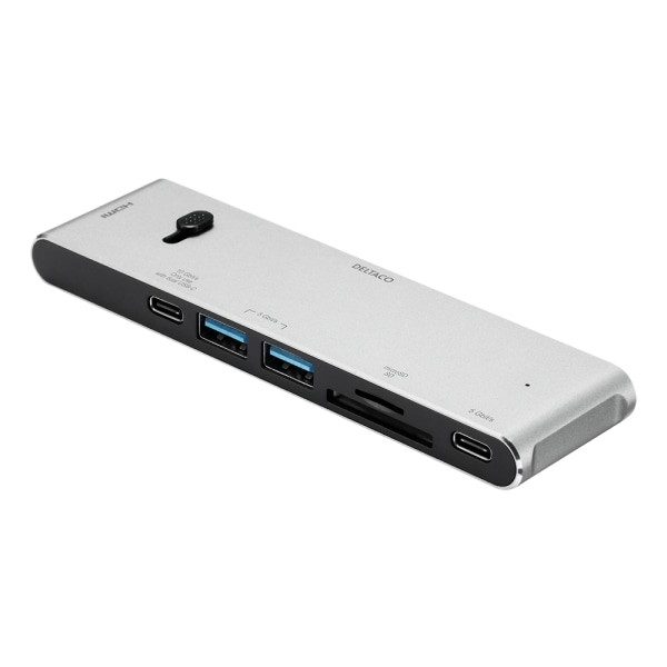 deltaco USB-C MB docking station HDMI/SD/mSD reader PD 3.0 spc.