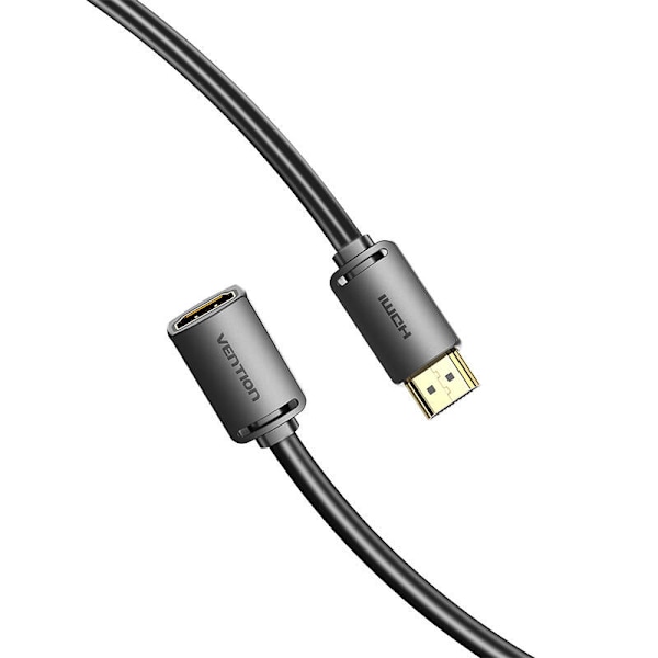HDMI 2.0 uros-HDMI 2.0 naaras jatkokaapelin tuuletus AHCBH 2m, 4K 60Hz, (musta)